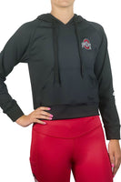 The Ohio State Buckeyes Block O Crop Womens Hoodie- Black