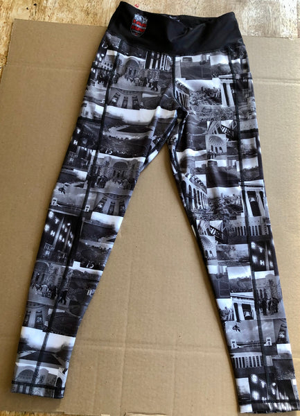 The Ohio State University 100th Ann Black and White Photo Womens Leggings Pants