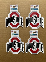 Ohio State Buckeyes Athletic O Logo Color Shock Durable Decal Sticker Lot of 4