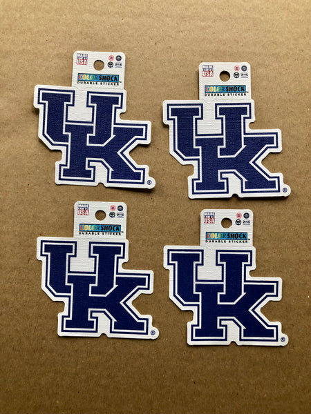 University of Kentucky Wildcats UK Logo Color Shock Durable Decal Sticker Lot of 4