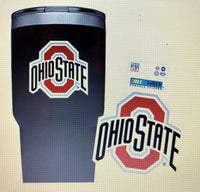 Ohio State Buckeyes Athletic O Logo Color Shock Durable Decal Sticker Lot of 4