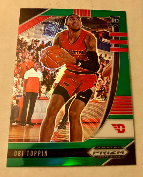 2020-21 Panini Prizm Obi Toppin #47 Green Prizm Rookie Card