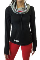 The Ohio State University Luxe Funnel Neck Long Sleeve Top