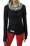 The Ohio State University Luxe Funnel Neck Long Sleeve Top