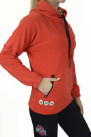 Ohio State Buckeyes Snorkel Neck Hoodie/Red